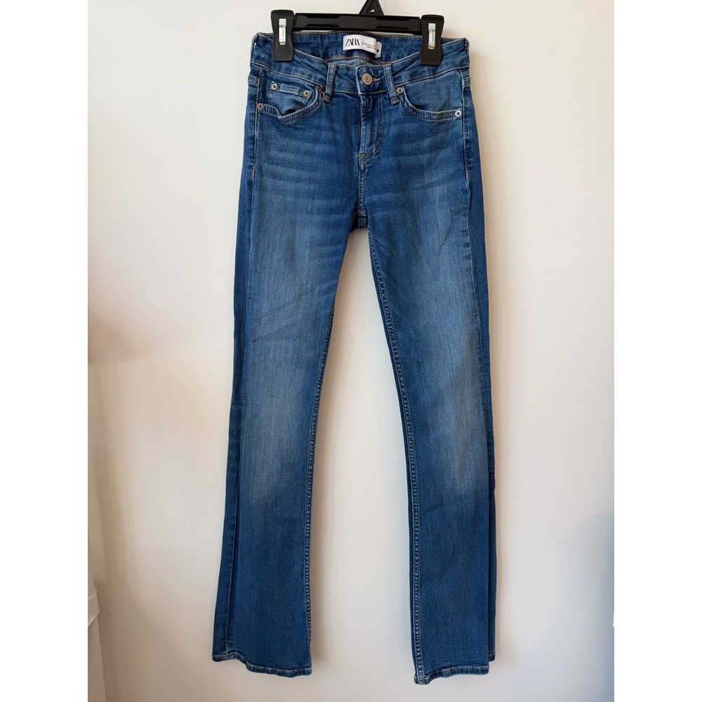Zara Womens Slim Fit Jeans Medium Wash Blue Denim Size 2 EUR 34